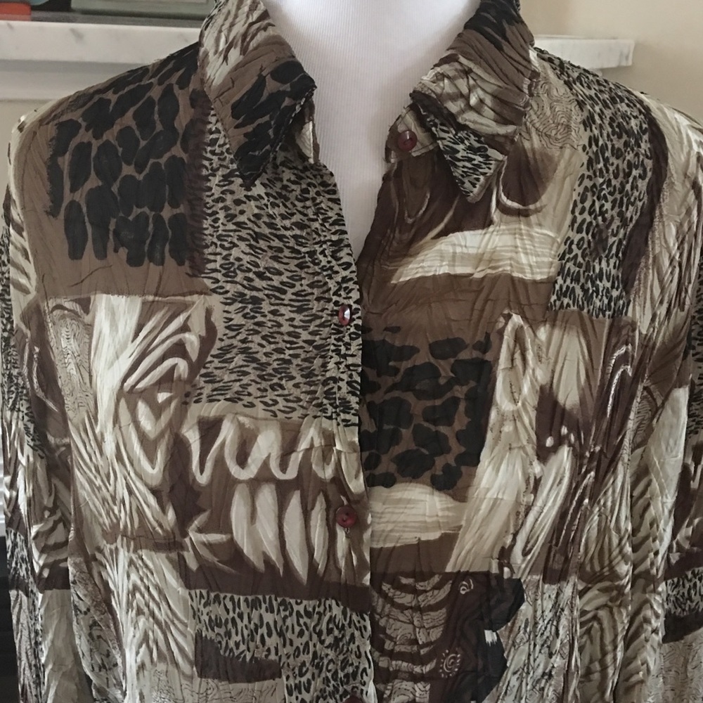 Multi Pattern Blouse - Picture 2 of 4